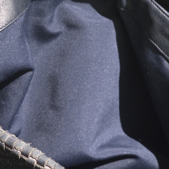 #84 Cole Haan Bethany Blue Woven Hobo Bag - Picture 10 of 12